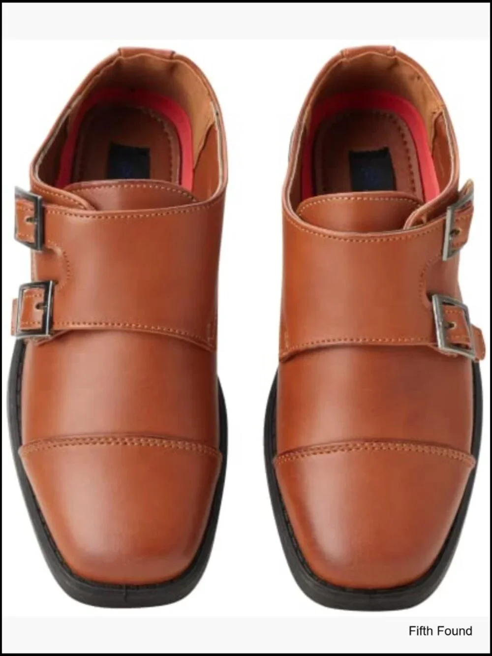 Boys Dress Shoes Hook Loop Double Monk Strap Cap Toe Oxford Loafers Toddler